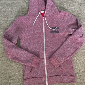 Toms heather red brick zip up hoodie woman’s XS